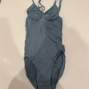 Blue waist slimming bodysuit